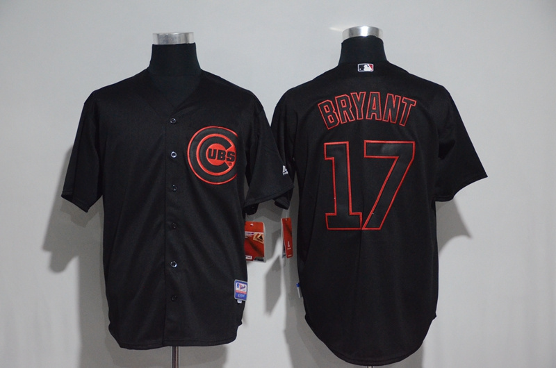 2017 MLB Chicago Cubs #17 Bryant black jerseys